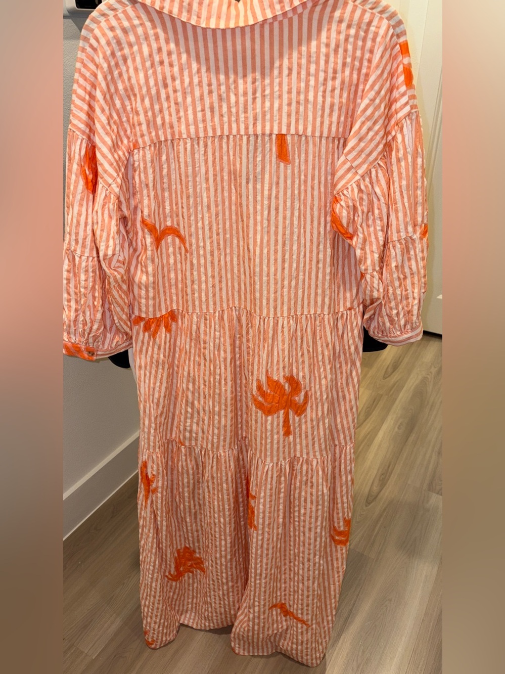 Carolita Printed Tiered Shirt Dress by Celandine: Daniella Manini Edition M NWT - Picture 7 of 16